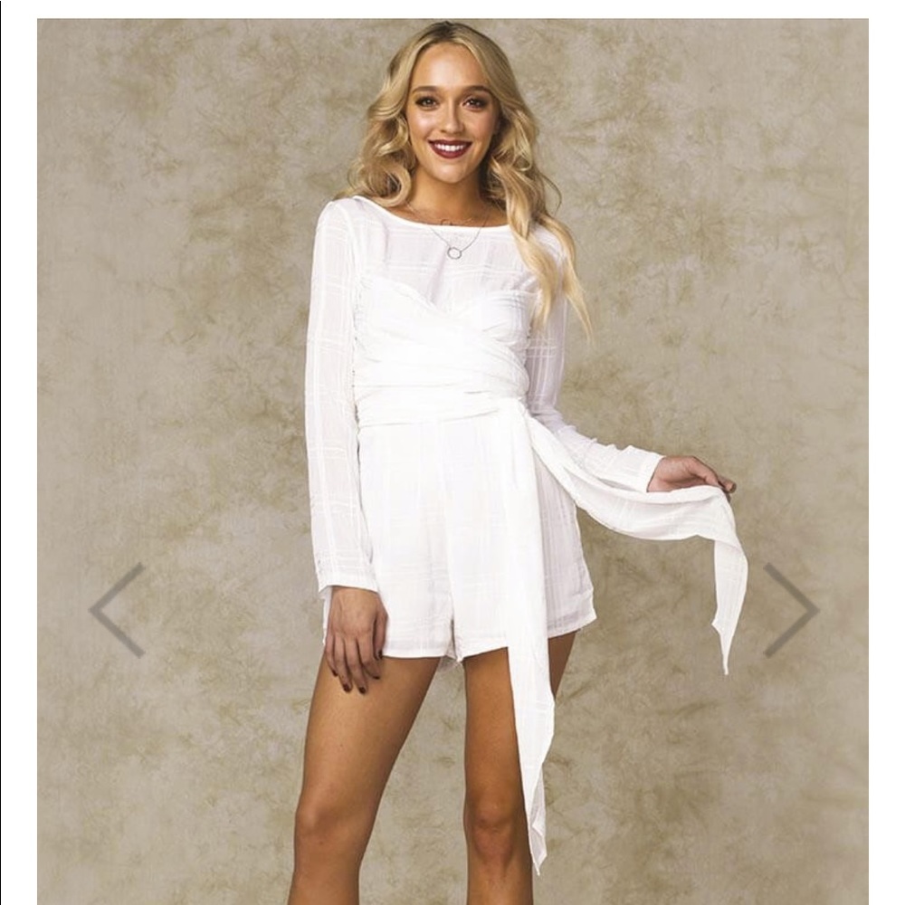 NWT white long sleeve romper